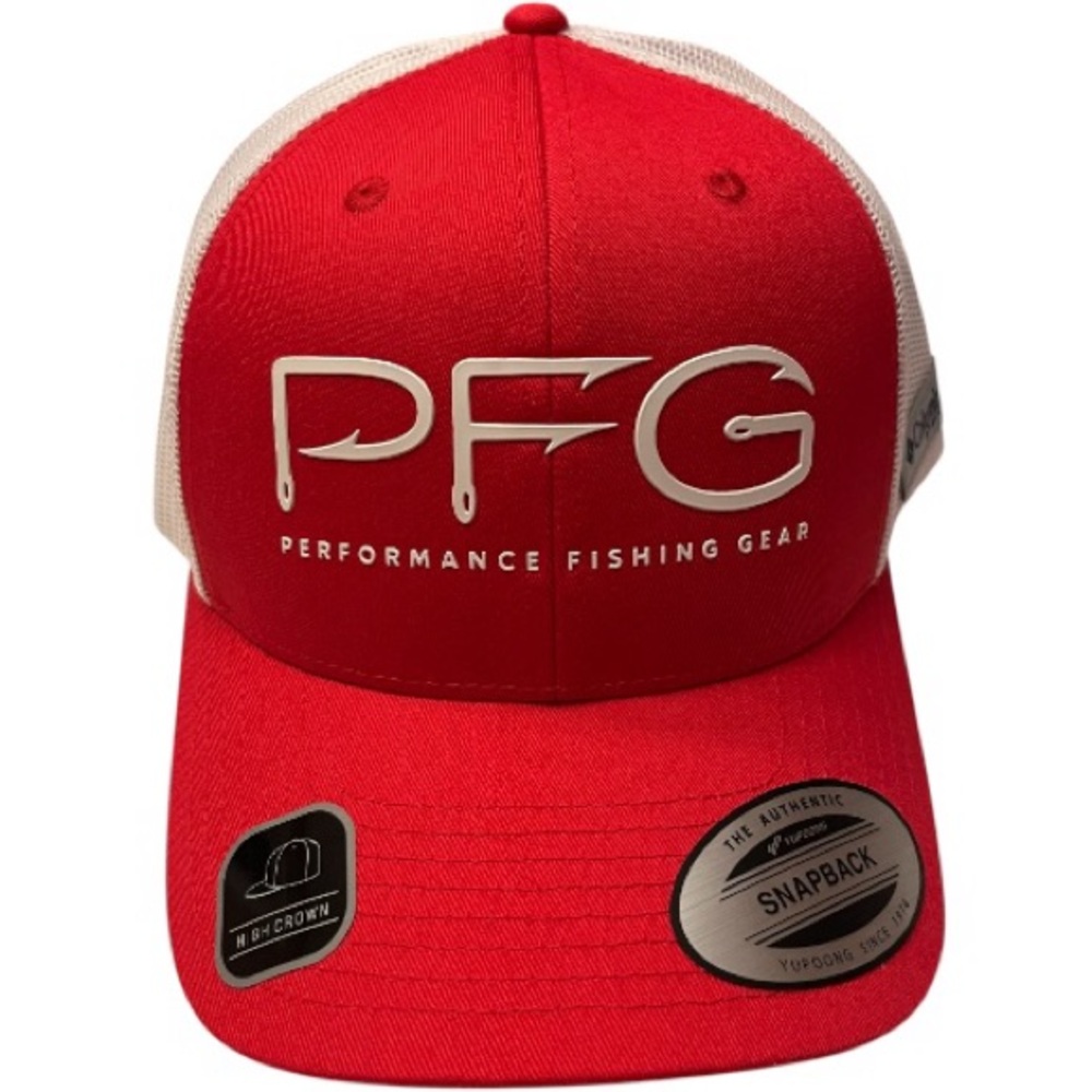 Men’s Columbia Snapback Hat PFG Columbia Trucker Hat Mesh Backing Ball Cap OSFA